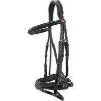 Produktbild von Kieffer Trense Perseus mit Leder-Stirnband und Pull-Back Nasenriemen in Schwarz XFull