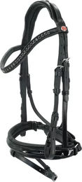 Kieffer Trensenzaum Comfort Young Profi für Ponys aus Leder mit Messingbeschlägen – Bild 1 von 2