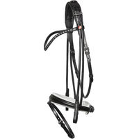 Produktbild von Kieffer Trensenzaum Sylvie II für Warmblut in Schwarz/Weiß aus Leder