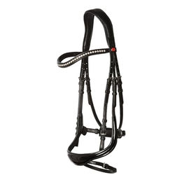 Kieffer Trensenzaum Ultra Soft Amy Shine aus Leder für Vollblut in Schwarz oder Weiß – Bild 1 von 5