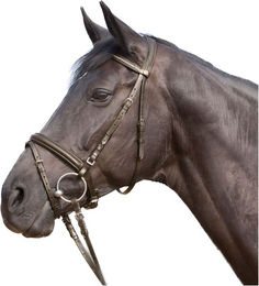 Kieffer Trensenzaum Ultrasoft aus Leder für Ponys in Braun – Bild 1 von 5