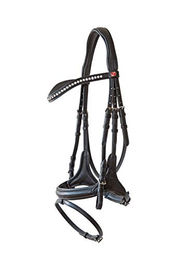 Kieffer Trensenzaum Ultrasoft Celia aus Leder für Warmblut in Schwarz – Bild 1 von 4