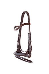 Kieffer Trensenzaum Ultrasoft Celia aus Leder in Braun für Warmblut – Bild 1 von 5