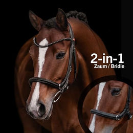 Kieffer Ultrasoft AVA Gebissloser Trensenzaum für Pferde Warmblut Schwarz – Bild 1 von 2