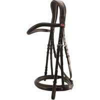Produktbild von Kieffer Ultrasoft Sue Arched Leder Stirnband für Pferde in Schwarz oder Braun
