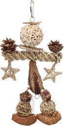 Kiko Flamingo Intelligenzspielzeug für Sittiche und Papageien aus Naturmaterial in Braun – Bild 1 von 2