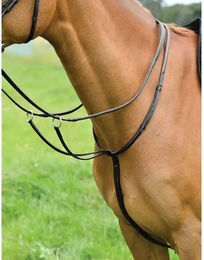 Kincade Ringmartingal Classic aus Leder für Pferde in Schwarz (Cob) – Bild 1 von 3