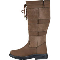 Produktbild von Kinderreitstiefel QHP Jaimy aus Leder in Braun wasserdicht