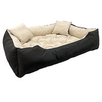 Produktbild von KingDog Ecco Hundebett und Katzenbett mit Kissen aus wasserdichtem Nylon in Beige 55x45cm