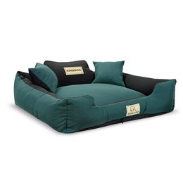 KingDog Hundebett aus Panama Stretch in Grün, rutschfest, waschbar und zerlegbar, 75x65cm – Bild 1 von 12