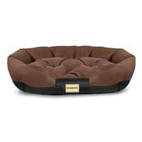 Produktbild von KingDog Prestige Hundebett Oval Braun Hypoallergen aus Polyester 75 x 50 cm
