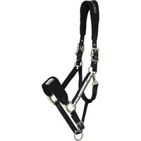 Produktbild von Kingsland Classic Fleecehalfter für Pferde aus Nylon in Schwarz