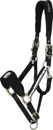 Produktbild von Kingsland Classic Fleecehalfter für Pferde aus Nylon in Schwarz Größe M
