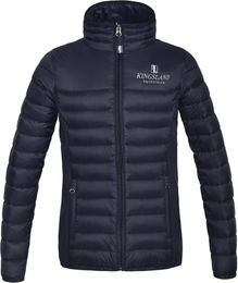 Kingsland Classic Reitjacke für Kinder mit Softshelleinsatz und wasserabweisendem Nylon in Blau Größe 134-140 – Bild 1 von 4