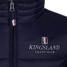 Kingsland Classic Steppjacke für Kinder mit Softshelleinsatz in Blau Größe 164 – Bild 1 von 4