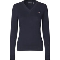Produktbild von Kingsland Classic V-Ausschnitt Damen Pullover aus Baumwolle Blau XS