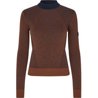 Produktbild von Kingsland Damen Langarmshirt Gerippt Argan Oil Braun XS aus Baumwolle Wolle und Kaschmir
