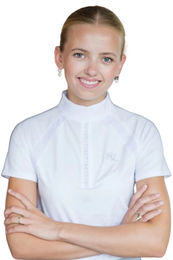 Produktbild von Kingsland Damen Turniershirt KLCedrika Weiß aus Polyester für Frühling und Sommer