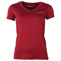 Kingsland Damenshirt KLpenny V-Neck T-Shirt in Bordeaux Rot Größe M – Bild 1 von 3
