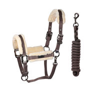 Produktbild von Kingsland Halfter und Strick Set KLLexie mit Fell in Braun Iron für Pferde