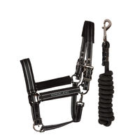Produktbild von Kingsland Halfter und Strick Set KLMona Black Schwarz