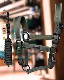 Produktbild von Kingsland Halfter und Strick Set Vigga Green Beetle für Pferde in Grün