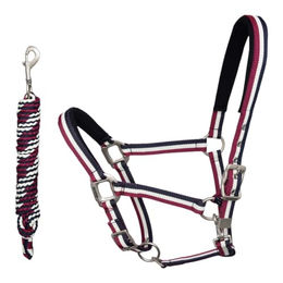 Kingsland Halfterset Fleece für Ponys in Dunkelblau – Bild 1 von 3