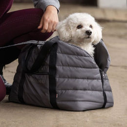 Kingsland Hundekorb Transportbox aus Polyester für kleine Hunde grau wasserabweisend – Bild 1 von 2