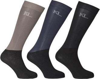 Kingsland KLAgnes Show Socks 3er Pack aus Nylon in Schwarz Blau Grau und Bunt – Bild 1 von 1