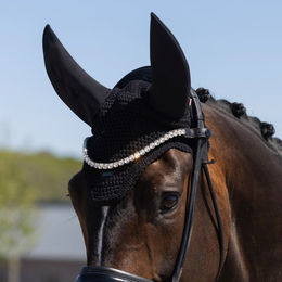 Kingsland KLLexie Fliegenhaube mit Neoprenohren in Brown Iron für Warmblut Pferde – Bild 1 von 4