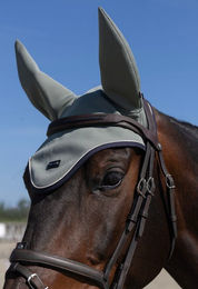 Kingsland KLLucca Kühlende Fliegenhaube für Warmblut in Grün und Grau aus Polyester – Bild 1 von 8