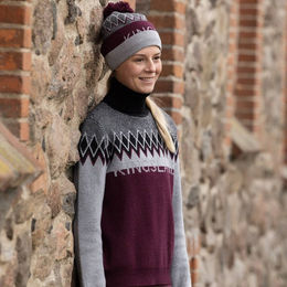 Kingsland KLMontez StrickRollkragenpullover Damen aus Wolle in Grau und Bunt – Bild 1 von 5