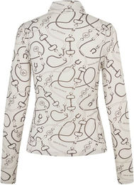 Kingsland Larissa Damen Reitshirt aus Mesh für den Sommer in Grau oder Beige – Bild 1 von 8