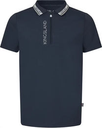 Produktbild von Kingsland Nigel Kinder Reit-Poloshirt Sommer Blau 9/10 Jahre