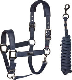 Kingsland Nylonhalfter mit Führstrick KLLucca FS 2026 in Navy Blau für Pferde Größe Full – Bild 1 von 1