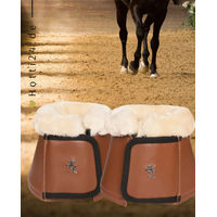 Produktbild von Kingsland Pferde Hufglocken Klemme 2er Set aus Neopren Braun