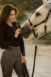 Produktbild von Kingsland Reitleggings Klattye FullGrip Winter Reithose für Damen in Grau