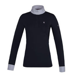 Produktbild von Kingsland Reitshirt KL Classic II LS Langarm Damen Weiß Schwarz