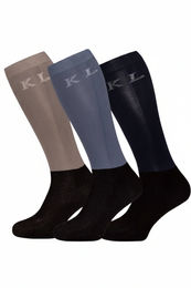 Produktbild von Kingsland Reitsocken KLBrea Unisex Schwarz 3er Pack