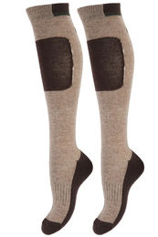 Produktbild von Kingsland Reitsocken KLSuvan aus Wolle für den Winter in Braun