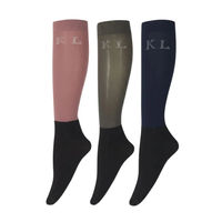Produktbild von Kingsland Reitsocken KLTeresa 3er Pack Schwarz und Bunt