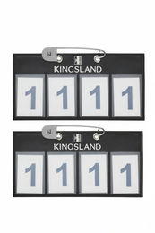 Kingsland Startnummern Classic 4-stellig 2er Set Navy aus Kunststoff – Bild 1 von 1