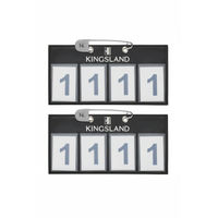 Produktbild von Kingsland Startnummern Classic 4-stellig 2er Set Schwarz aus Kunststoff