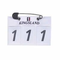 Produktbild von Kingsland Startnummern KL Classic 3-stellig 2er Pack mit Sicherheitsnadel in Weiß aus Silikon