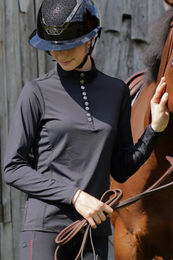 Produktbild von Kingsland Trainingsshirt KLFallon Damen Reitshirt Schwarz aus Nylon für Herbst und Winter
