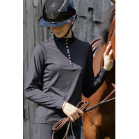 Produktbild von Kingsland Trainingsshirt KLFallon Damen Reitshirt Schwarz aus Nylon für Herbst und Winter