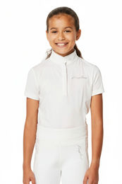 Produktbild von Kingsland Turniershirt KLPimrose Reitshirt für Kinder in Weiß