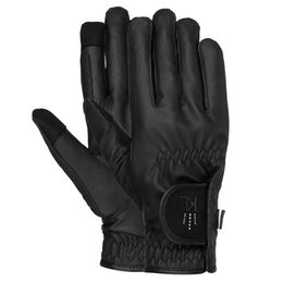 Produktbild von Kingsland Winterhandschuhe für Damen aus Kunstleder wasserabweisend Schwarz