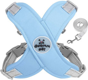 KINSI Hundegeschirr mit Leine Blau Reflektierendes Brustgeschirr für Hunde 6-10 kg – Bild 1 von 2