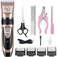 Produktbild von KINSI Hundeschermaschine Roségold mit USB-Aufladung und Zubehör für kleine bis mittelgroße Hunde und Katzen